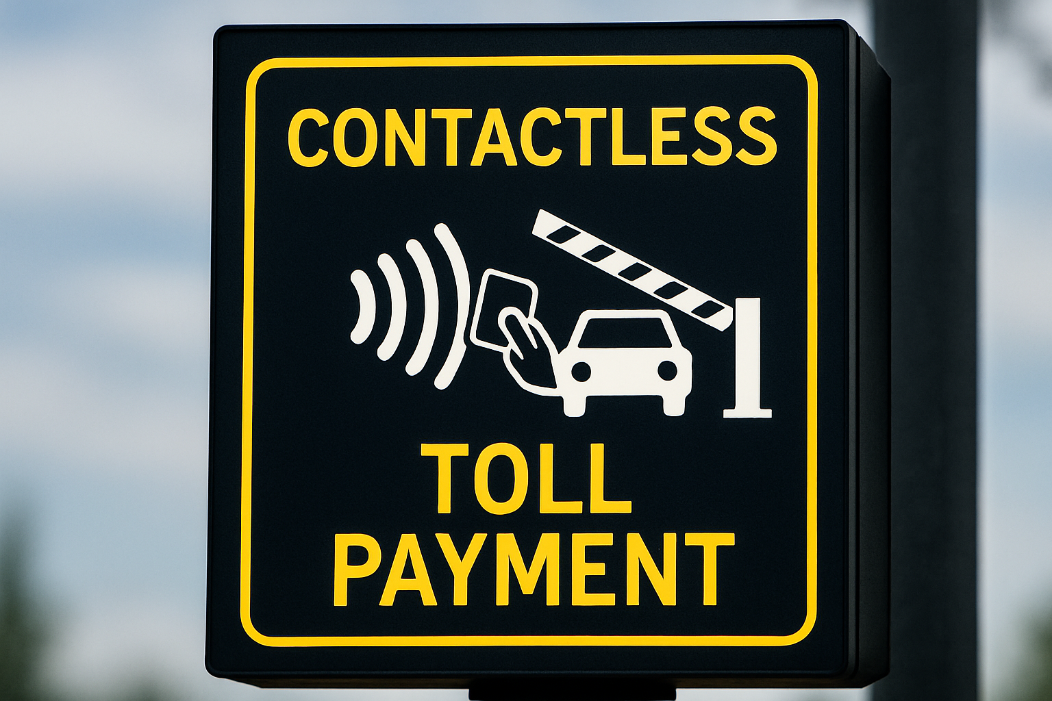 Contactless toll payment system display